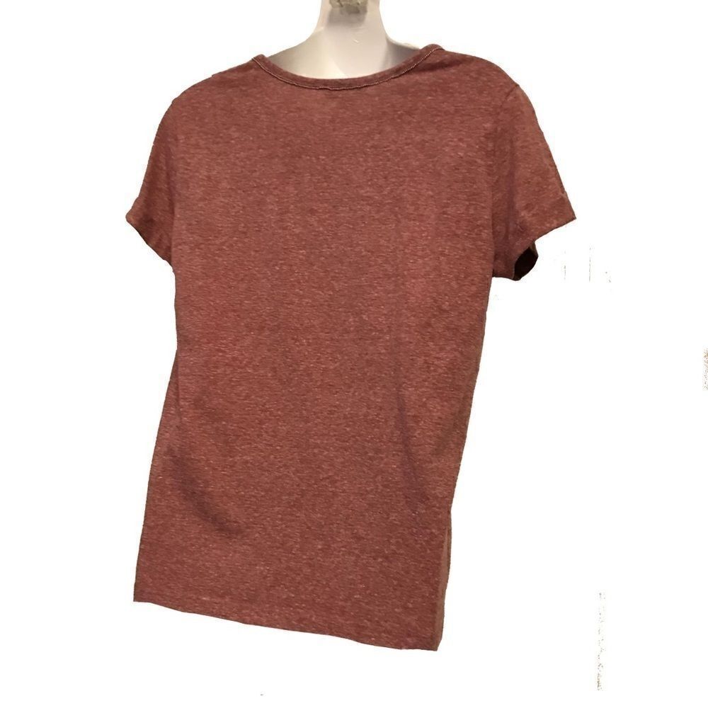 Democracy Burgundy Beaded Short Sleeve Top - Picture 2 of 9